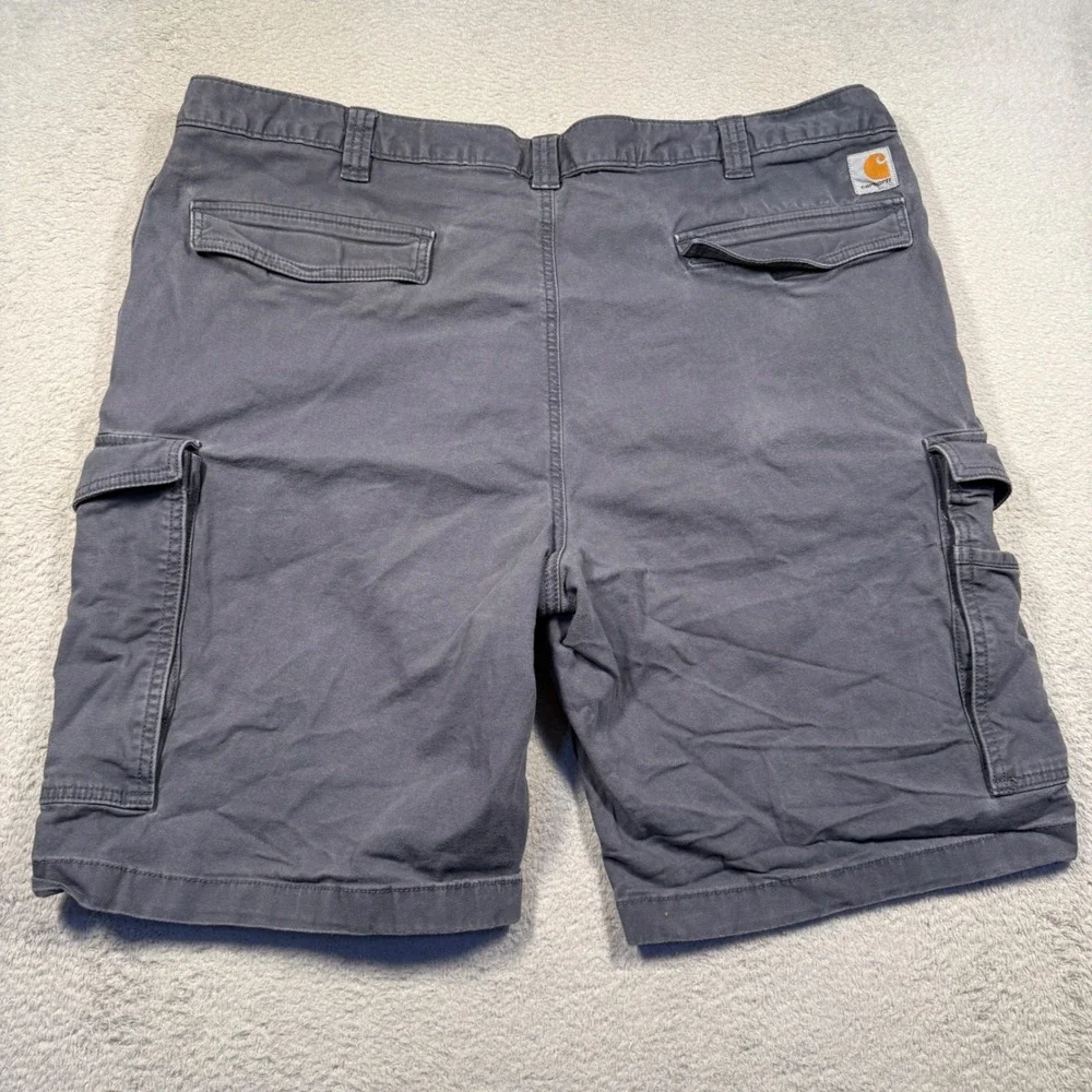 Carhartt Mens Rugged Flex Relaxed‎ Fit Canvas Cargo Work Short Bluestone Mens 44